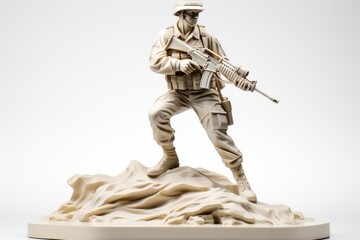 oy army soldier figurine symbolizing, Generative AI - obrazy, fototapety, plakaty