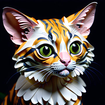 Paper Margays: Capturing the Elegance of Elusive Tree Dwellers.(Generative AI)
