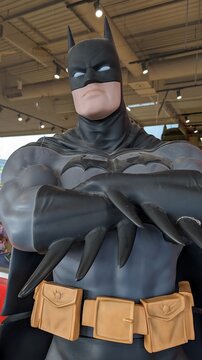 batman series movies marvel comics giant figure in shop library