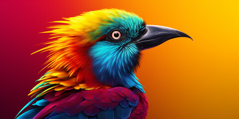 Fototapeta premium Bright and colorful animal poster.