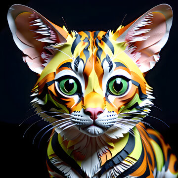 Paper Margays: Capturing the Elegance of Elusive Tree Dwellers.(Generative AI)