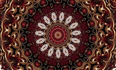 Abstract kaleidoscope background. Beautiful multicolor kaleidoscope texture. Unique mandala design.