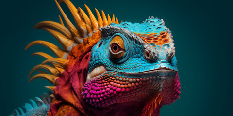 Obraz premium Bright and colorful animal poster.