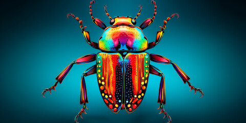Fototapeta premium Bright and colorful animal poster.