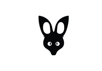 Bat Eared Fox minimal style icon illustration design