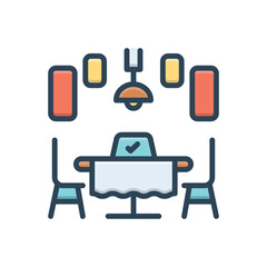 Color illustration icon for reserve