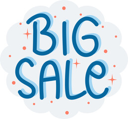 Big Sale Sticker, Sale Lettering Sticker