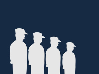 flat design Marine Corps vector illustration