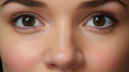 Obraz premium Close-up of eyes, pores or fine lines and wrinkles. Beauty treatment and skin health