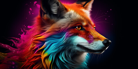 Bright and colorful animal poster.