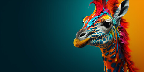 Bright and colorful animal poster.