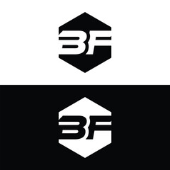 Monogram BF Letter Logo Design. Usable for Business Logo. Vector Logo