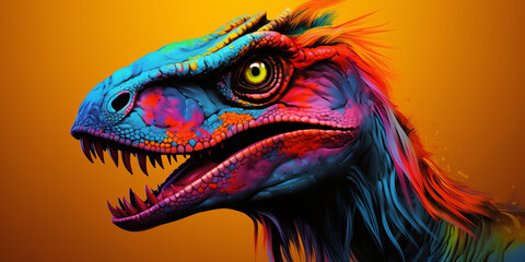 Obraz premium Bright and colorful animal poster.