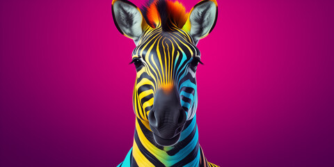 Bright and colorful animal poster.