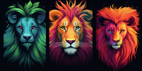 Bright and colorful animal poster.