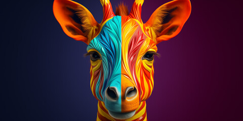 Bright and colorful animal poster.