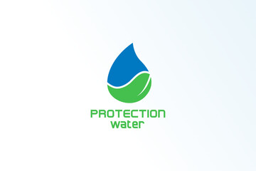 water leaf foundation care minimalist elegant modern logo vector
