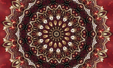 Abstract kaleidoscope background. Beautiful multicolor kaleidoscope texture. Unique mandala design.