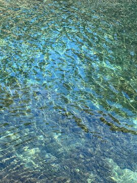 Sea water surface with ripples.
