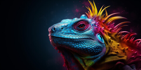 Obraz premium Bright and colorful animal poster.