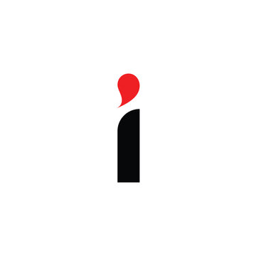 i letter logo design vector