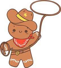 Cowboy Christmas Gingerbread Man