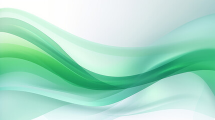 Fototapeta premium Green abstract wave flow design element. Green energy background or wallpaper