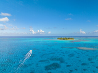 Drone view of Isleta Managaha in Saipan_사이판 마나가하 섬 드론뷰