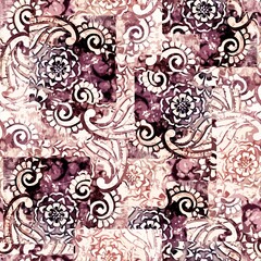 All Over Textile Print Design Flower Pattern