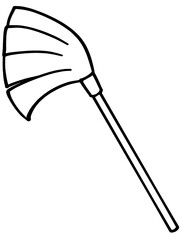 シンプルなハタキのイラスト素材