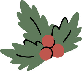 Christmas flower illustration