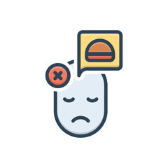 Color illustration icon for refuse
