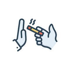 Color illustration icon for refuse