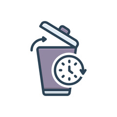 Color illustration icon for auto delete