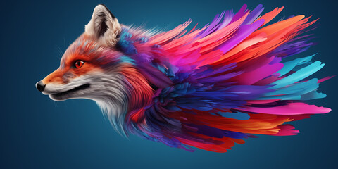 Obraz premium Bright and colorful animal poster.