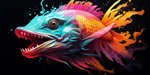 Obraz premium Bright and colorful animal poster.