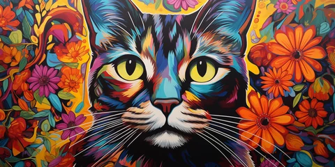 Tischdecke Bright and colorful animal poster. © xartproduction