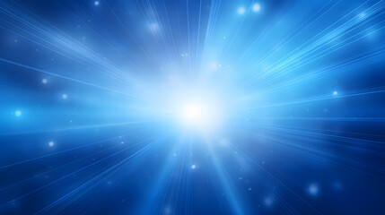 Fototapeta premium Abstract blue light rays background. Generative AI.