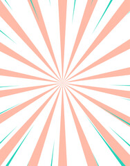 Comics background, flamingo and blue colors. Abstract comics lines. Vector graphic. 