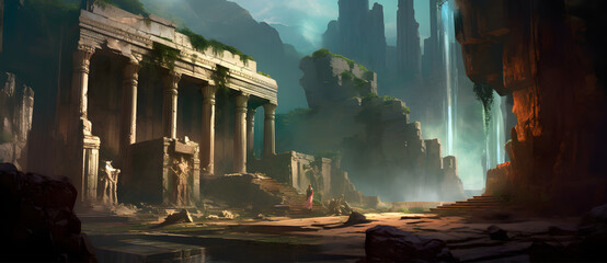 Mysterious ancient ruins covered with ruins 11