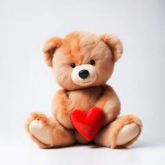 cute teddy bear with a red heart