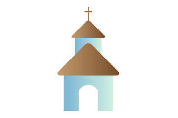 The church design is simple and small