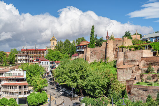Walls of Queen Darejan&rsquo;s Palace in Old Town of Tbilisi