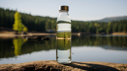Glasflasche, Trinklfasche in der Natur