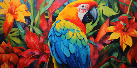 Fototapeta premium Bright and colorful animal poster.