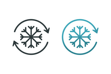 Snowflake rotation icon. Illustration vector