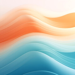 wallpaper abstraction, illustration in the colors blue, turquoise, light blue and orange