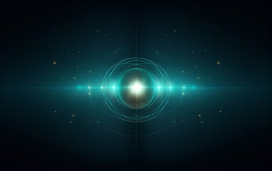 Obraz premium Abstract futuristic sci-fi circle in the starry sky