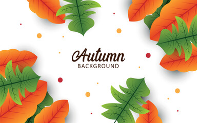 Autumn background with autumn colourful leaves
