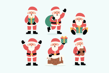 Cute Santa Claus Character Illustration